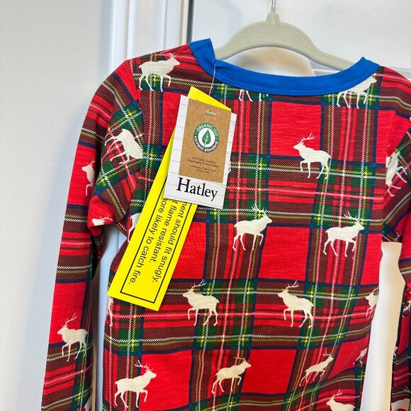HATLEY Boys Elk Plaid Pajama Set Size 4 NWT - Picture 6 of 9